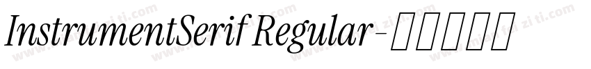 InstrumentSerif Regular字体转换